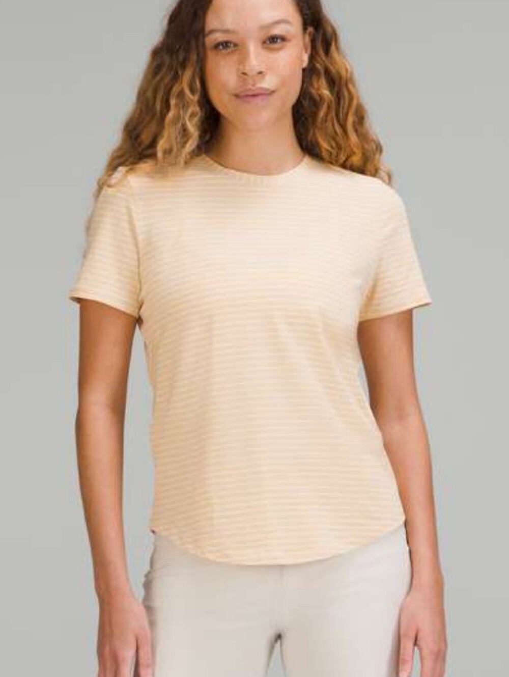 Striped Beige Women's T-Shirt